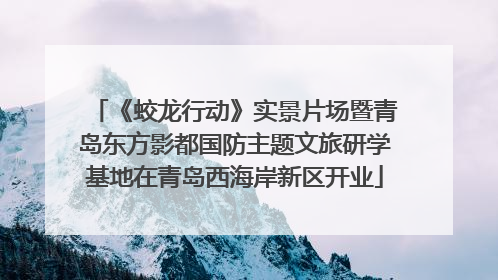 《蛟龙行动》实景片场暨青岛东方影都国防主题文旅研学基地在青岛西海岸新区开业