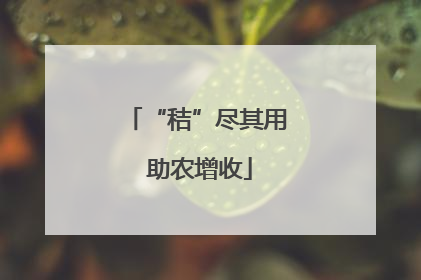 “秸”尽其用 助农增收