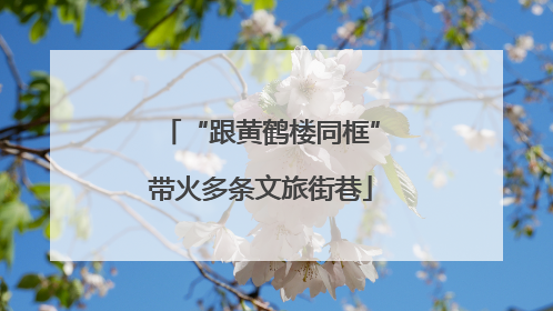 “跟黄鹤楼同框”带火多条文旅街巷