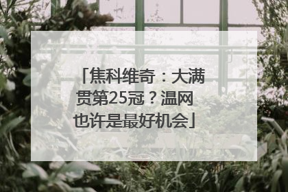 焦科维奇：大满贯第25冠？温网也许是最好机会