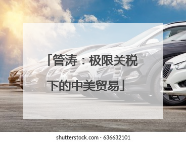 管涛：极限关税下的中美贸易