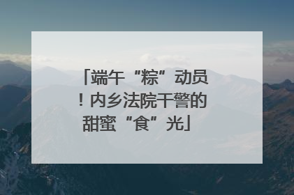 端午“粽”动员！内乡法院干警的甜蜜“食”光