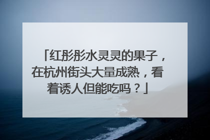 红彤彤水灵灵的果子，在杭州街头大量成熟，看着诱人但能吃吗？