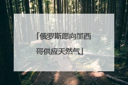 俄罗斯愿向墨西哥供应天然气