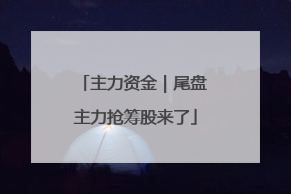 主力资金｜尾盘主力抢筹股来了