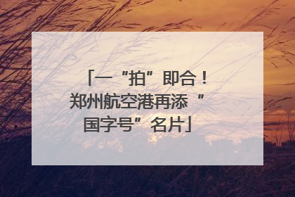 一“拍”即合！郑州航空港再添“国字号”名片