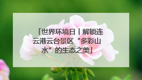 世界环境日丨解锁连云港云台景区“多彩山水”的生态之美