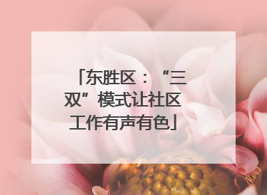 东胜区：“三双”模式让社区工作有声有色