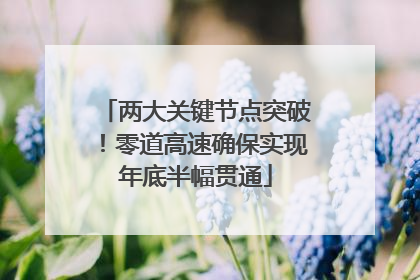 两大关键节点突破！零道高速确保实现年底半幅贯通