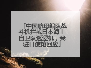 中国航母编队战斗机拦截日本海上自卫队巡逻机，我驻日使馆回应