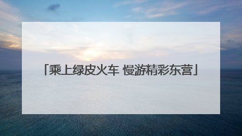 乘上绿皮火车 慢游精彩东营