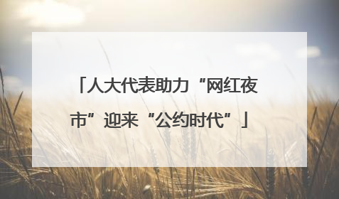 人大代表助力“网红夜市”迎来“公约时代”