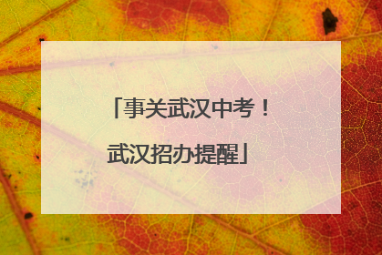 事关武汉中考！武汉招办提醒