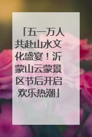 五一万人共赴山水文化盛宴！沂蒙山云蒙景区节后开启欢乐热潮