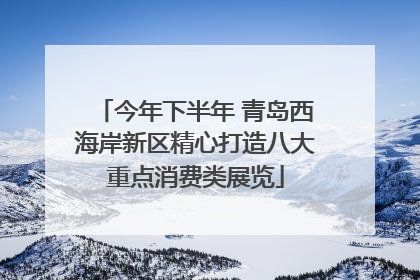 今年下半年 青岛西海岸新区精心打造八大重点消费类展览