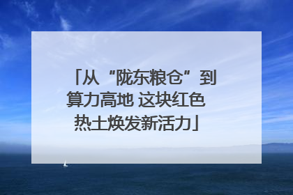 从“陇东粮仓”到算力高地 这块红色热土焕发新活力