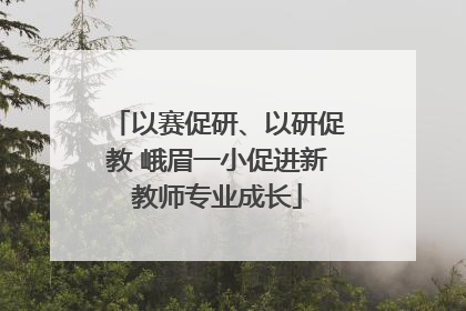 以赛促研、以研促教 峨眉一小促进新教师专业成长