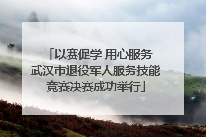 以赛促学 用心服务 武汉市退役军人服务技能竞赛决赛成功举行
