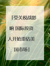 受关税战影响 国际投资人开始重估美国市场