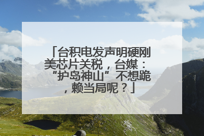 台积电发声明硬刚美芯片关税，台媒：“护岛神山”不想跪，赖当局呢？