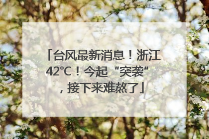 台风最新消息！浙江42℃！今起“突袭”，接下来难熬了