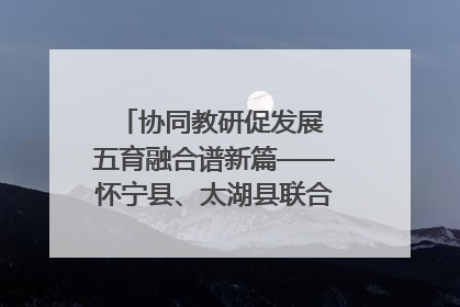 协同教研促发展 五育融合谱新篇——怀宁县、太湖县联合教研活动在月山镇中心学校成功举办
