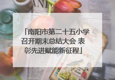 南阳市第二十五小学召开期末总结大会 表彰先进赋能新征程