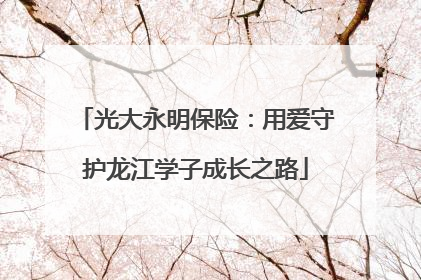 光大永明保险：用爱守护龙江学子成长之路