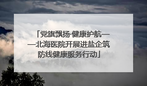 党旗飘扬·健康护航——北海医院开展进盐企筑防线健康服务行动