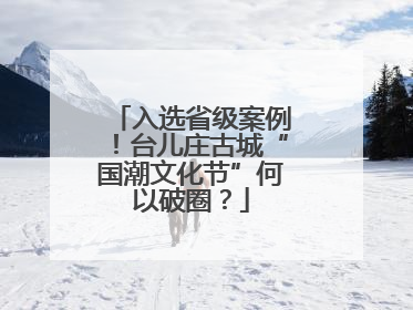 入选省级案例！台儿庄古城“国潮文化节”何以破圈？