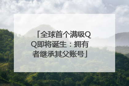 全球首个满级QQ即将诞生：拥有者继承其父账号