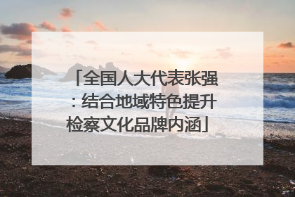 全国人大代表张强：结合地域特色提升检察文化品牌内涵