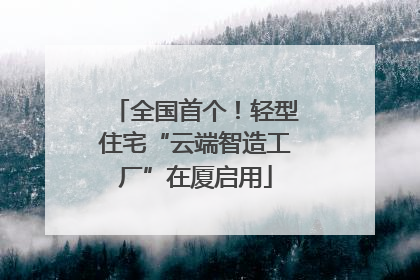 全国首个！轻型住宅“云端智造工厂”在厦启用