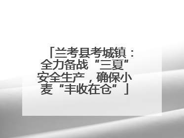 兰考县考城镇：全力备战“三夏”安全生产，确保小麦“丰收在仓”