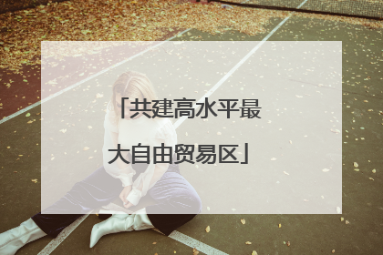 共建高水平最大自由贸易区