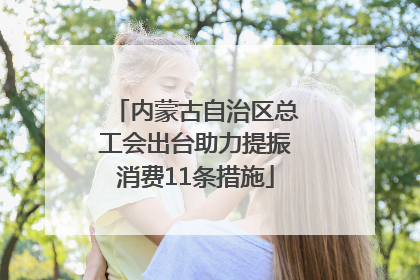 内蒙古自治区总工会出台助力提振消费11条措施