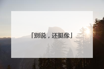 别说，还挺像