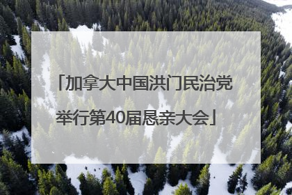 加拿大中国洪门民治党举行第40届恳亲大会
