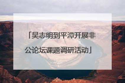 吴志明到平潭开展非公论坛课题调研活动