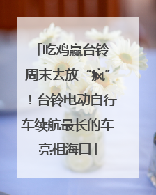 吃鸡赢台铃 周末去放“疯”！台铃电动自行车续航最长的车亮相海口