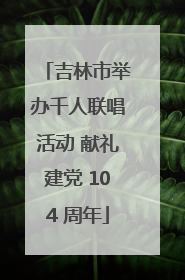 吉林市举办千人联唱活动 献礼建党 104 周年