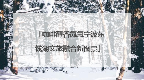 咖啡醇香氤氲宁波东钱湖文旅融合新图景
