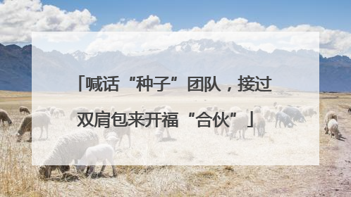 喊话“种子”团队，接过双肩包来开福“合伙”
