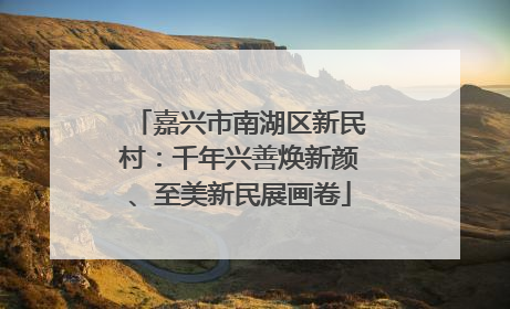 嘉兴市南湖区新民村：千年兴善焕新颜、至美新民展画卷