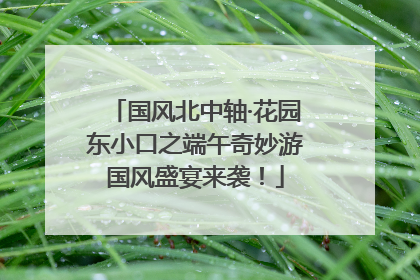 国风北中轴·花园东小口之端午奇妙游国风盛宴来袭！