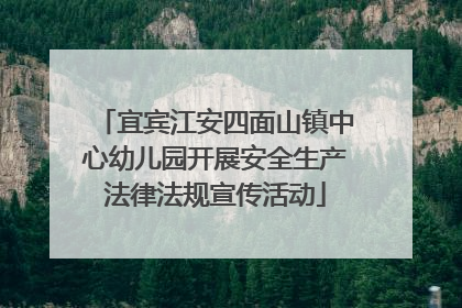 宜宾江安四面山镇中心幼儿园开展安全生产法律法规宣传活动