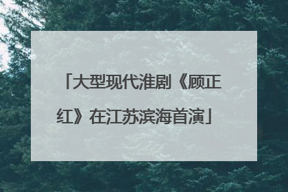 大型现代淮剧《顾正红》在江苏滨海首演
