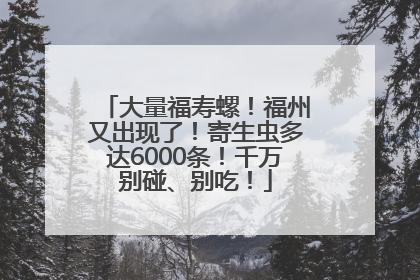大量福寿螺！福州又出现了！寄生虫多达6000条！千万别碰、别吃！