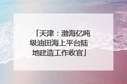 天津：渤海亿吨级油田海上平台陆地建造工作收官