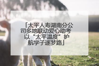 太平人寿湖南分公司多地联动爱心助考 以“太平温度”护航学子逐梦路